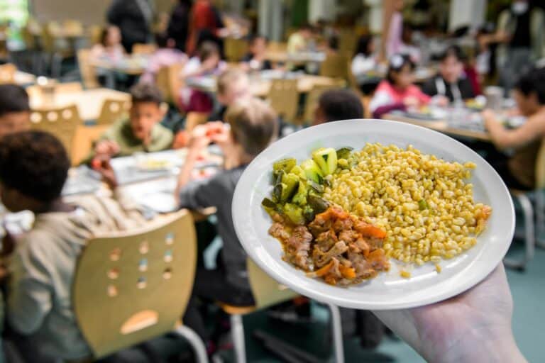 L’un des 5800 repas par jour distribués en 2024 dans la restauration scolaire. Source : Ville de Limoges