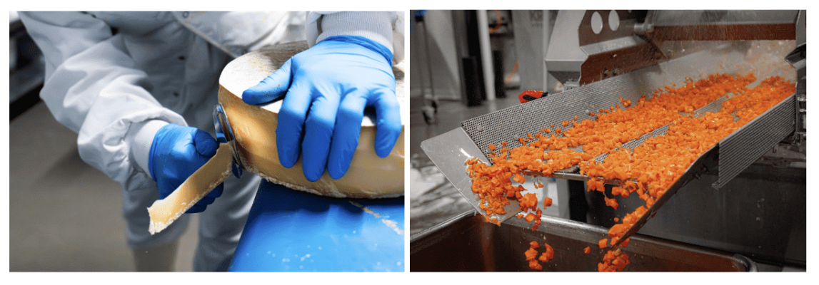 L'atelier de découpe de fromage et la légumerie Lezsaisons (source : Lezsaisons)