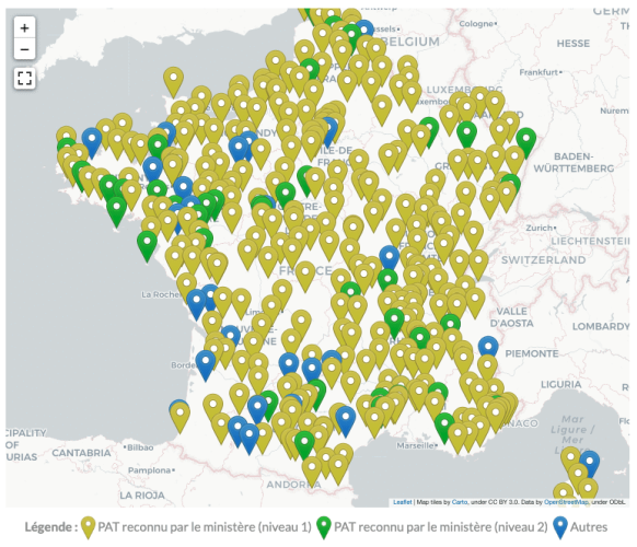 Carte des PAT
